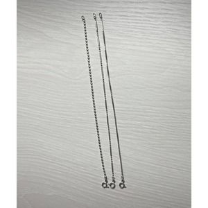 925 Sterling Silver Chain Bracelets Lot of 3